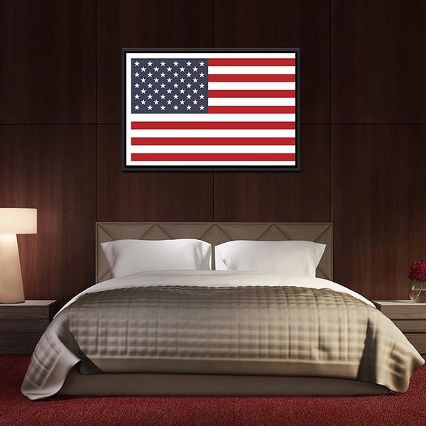 American Flag Panoramic Canvas Wall Art-1 Piece-36" x 12"-Tiaracle