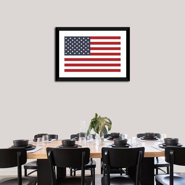 American Flag Panoramic Canvas Wall Art-1 Piece-36" x 12"-Tiaracle