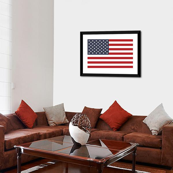 American Flag Panoramic Canvas Wall Art-1 Piece-36" x 12"-Tiaracle