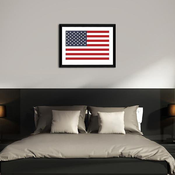American Flag Panoramic Canvas Wall Art-1 Piece-36" x 12"-Tiaracle