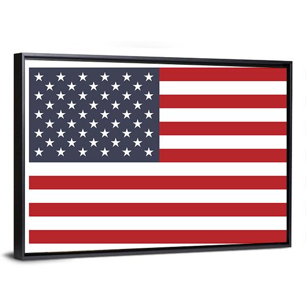 American Flag Panoramic Canvas Wall Art-1 Piece-36" x 12"-Tiaracle