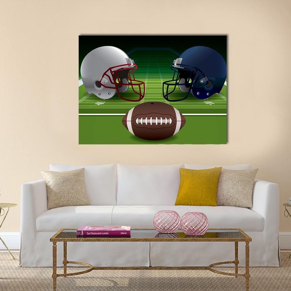 American Football Helmets Canvas Wall Art