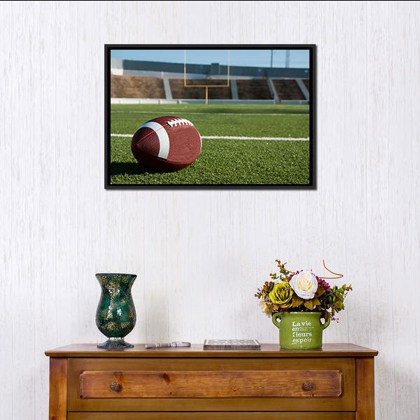 American Football On Field Panoramic Canvas Wall Art-1 Piece-36&quot; x 12&quot;-Tiaracle