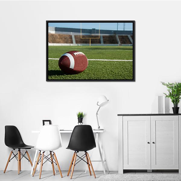 American Football On Field Panoramic Canvas Wall Art-1 Piece-36" x 12"-Tiaracle