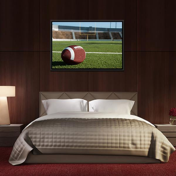 American Football On Field Panoramic Canvas Wall Art-1 Piece-36" x 12"-Tiaracle