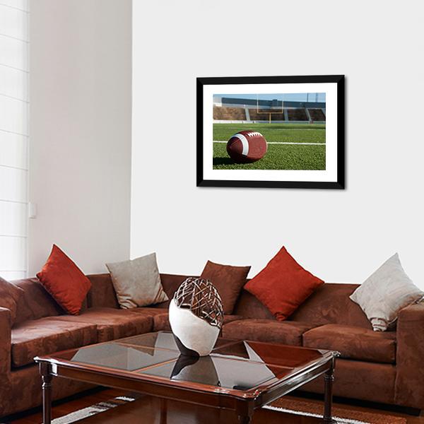 American Football On Field Panoramic Canvas Wall Art-1 Piece-36" x 12"-Tiaracle