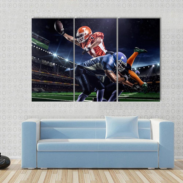 Usa Hockey Player In Action IV Floating Frame Wall Art
