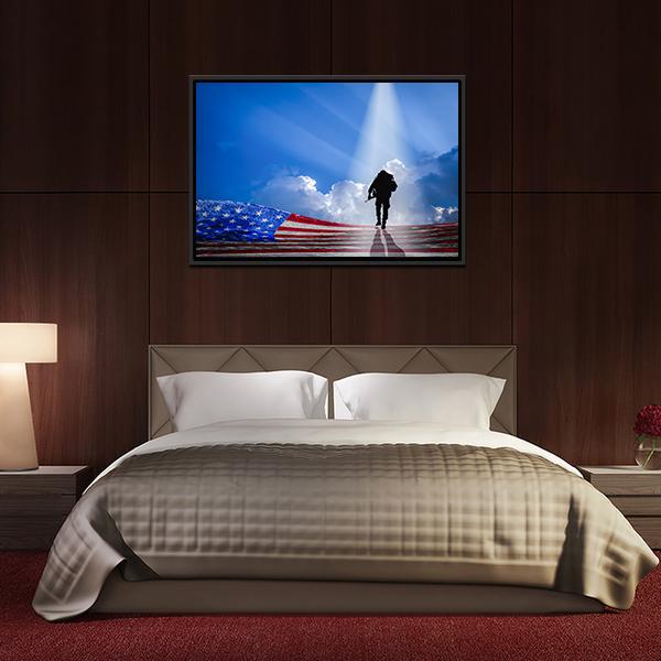 American Hero Panoramic Canvas Wall Art-1 Piece-36" x 12"-Tiaracle