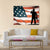 American Soldier Silhouette Canvas Wall Art-1 Piece-Gallery Wrap-24" x 16"-Tiaracle