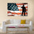 American Soldier Silhouette Canvas Wall Art-1 Piece-Gallery Wrap-24" x 16"-Tiaracle