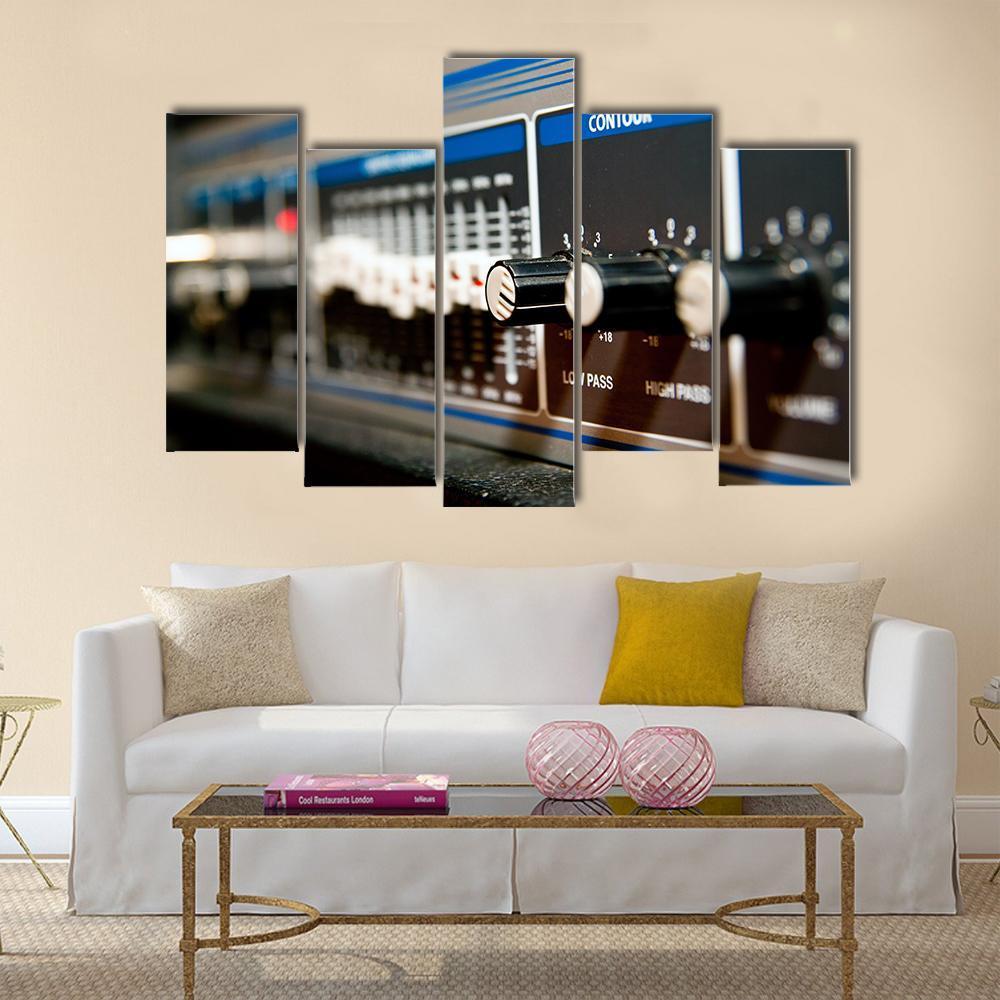 Amplifier Equipment Canvas Wall Art-5 Pop-Gallery Wrap-47" x 32"-Tiaracle