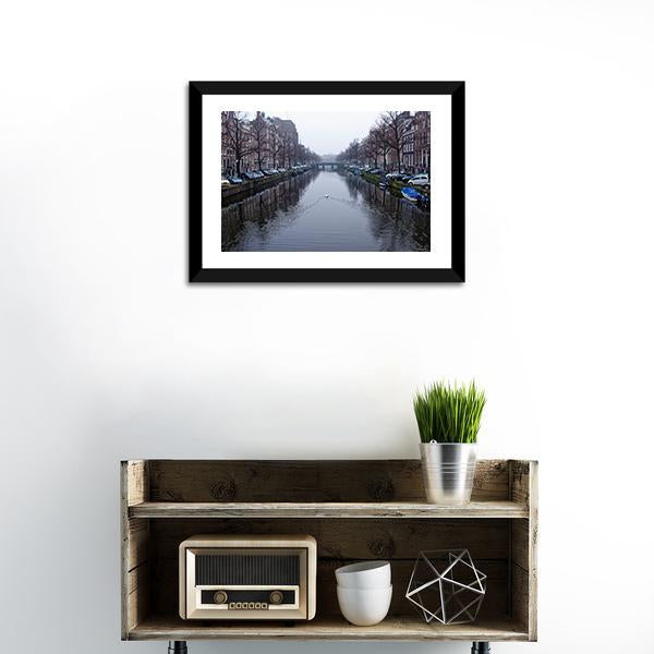 Amsterdam In Netherland Canvas Wall Art-1 Piece-Framed Print-20" x 16"-Tiaracle