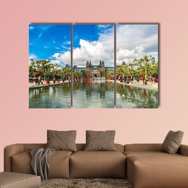 Amsterdam Museum Canvas Wall Art-3 Horizontal-Gallery Wrap-37" x 24"-Tiaracle