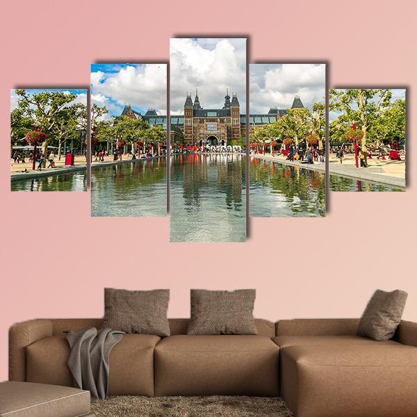 Amsterdam Museum Canvas Wall Art-5 Star-Gallery Wrap-62" x 32"-Tiaracle
