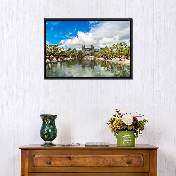 Amsterdam Museum Canvas Wall Art-1 Piece-Floating Frame-24" x 16"-Tiaracle