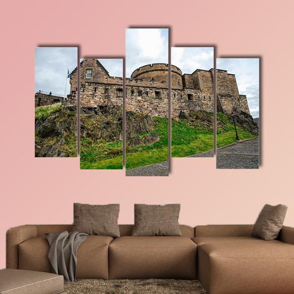 Inner View Of Edinburgh Castle Canvas Wall Art-5 Pop-Gallery Wrap-47" x 32"-Tiaracle