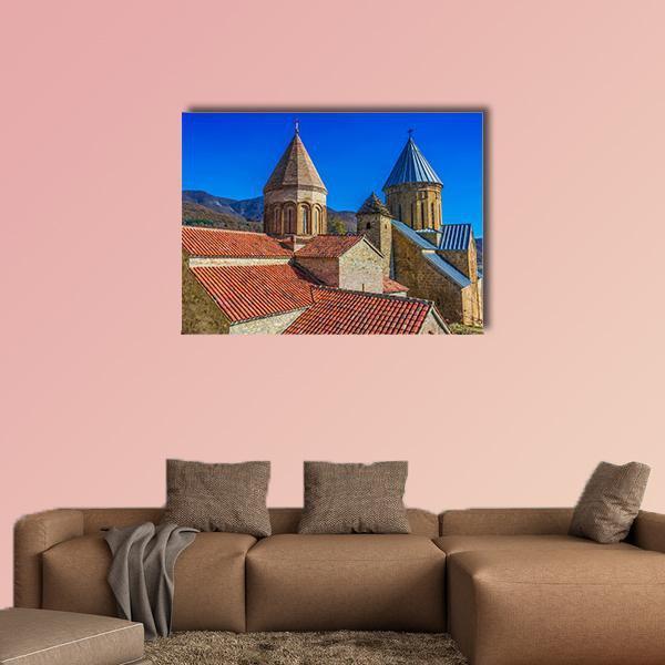 Ananuri Castle Georgia Canvas Wall Art-1 Piece-Gallery Wrap-48" x 32"-Tiaracle