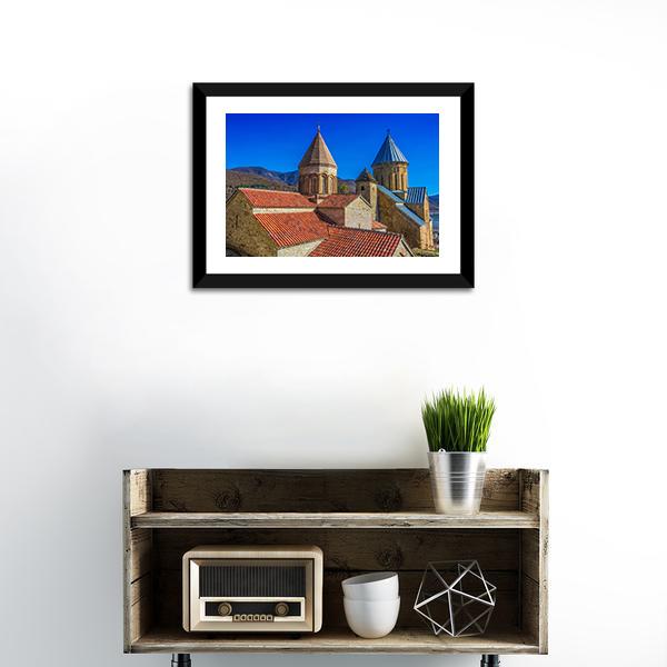 Ananuri Castle Georgia Canvas Wall Art-1 Piece-Framed Print-20" x 16"-Tiaracle