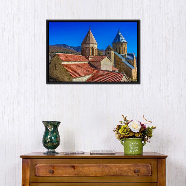 Ananuri Castle Georgia Canvas Wall Art-1 Piece-Floating Frame-24" x 16"-Tiaracle