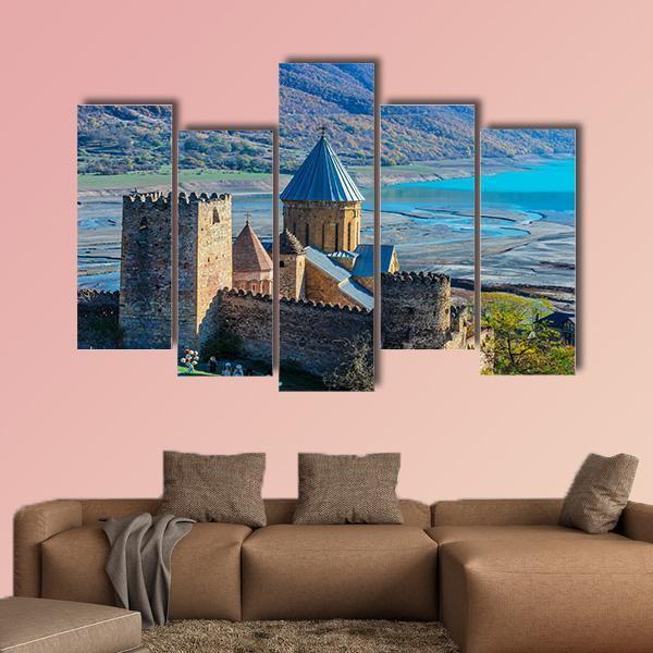Ananuri Castle Canvas Wall Art-5 Pop-Gallery Wrap-47" x 32"-Tiaracle