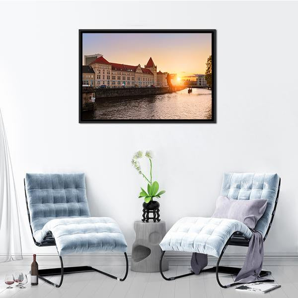 Ancient Architecture Berlin Canvas Wall Art-3 Horizontal-Gallery Wrap-25" x 16"-Tiaracle