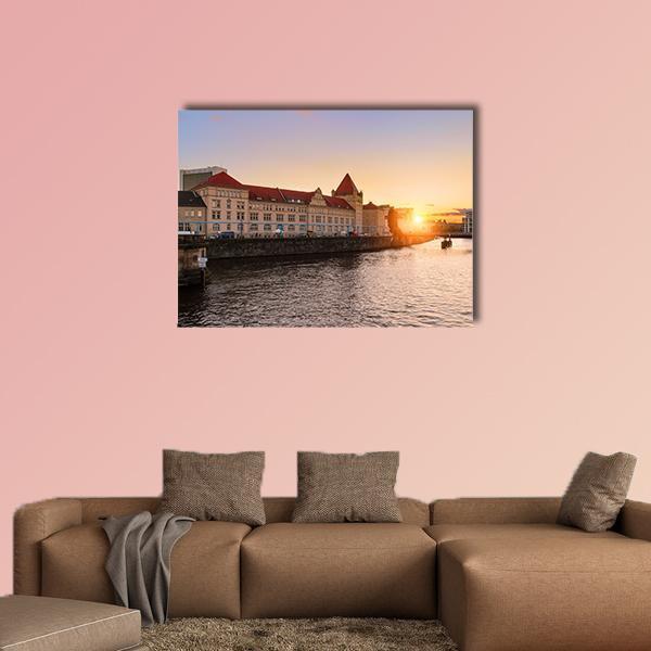Ancient Architecture Berlin Canvas Wall Art-1 Piece-Gallery Wrap-48&quot; x 32&quot;-Tiaracle