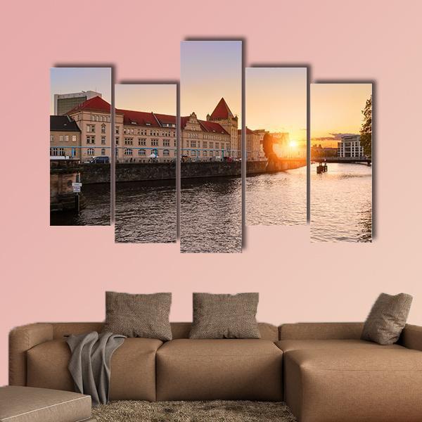 Ancient Architecture Berlin Canvas Wall Art-5 Pop-Gallery Wrap-47&quot; x 32&quot;-Tiaracle