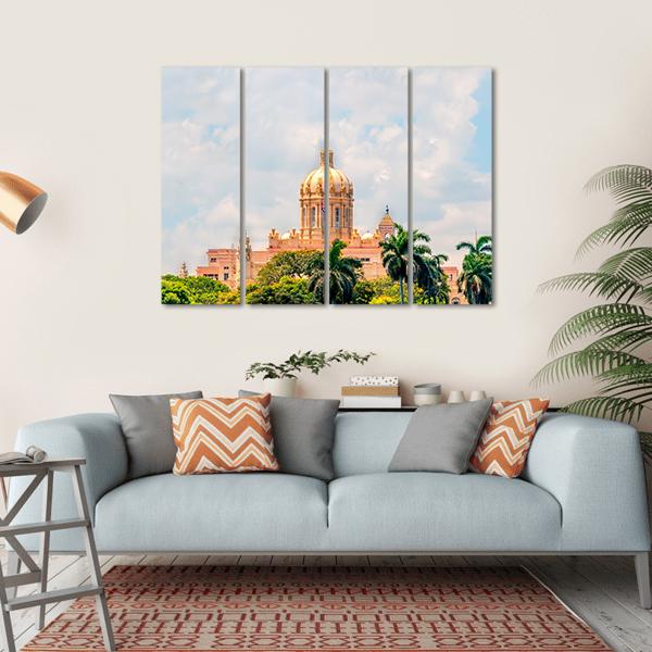 Ancient Building In Cuba Canvas Wall Art-1 Piece-Gallery Wrap-36" x 24"-Tiaracle