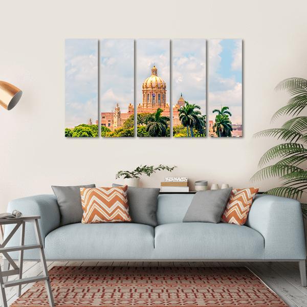 Ancient Building In Cuba Canvas Wall Art-5 Horizontal-Gallery Wrap-22" x 12"-Tiaracle