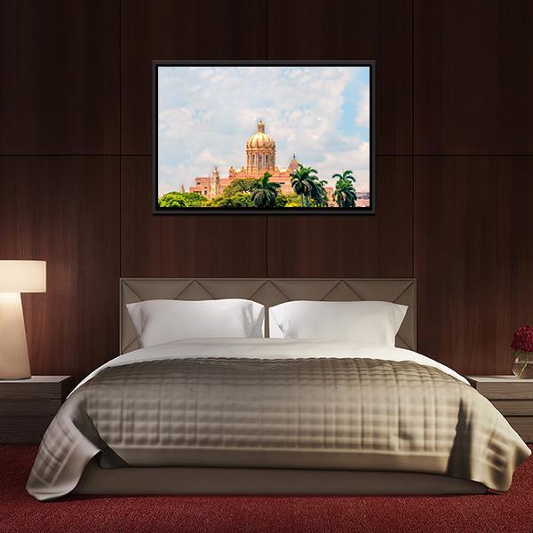 Ancient Building In Cuba Canvas Wall Art-3 Horizontal-Gallery Wrap-25" x 16"-Tiaracle