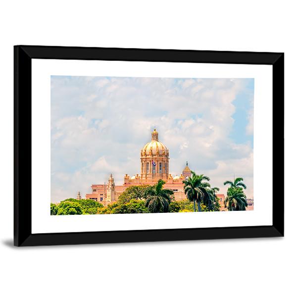 Ancient Building In Cuba Panoramic Canvas Wall Art-1 Piece-36" x 12"-Tiaracle