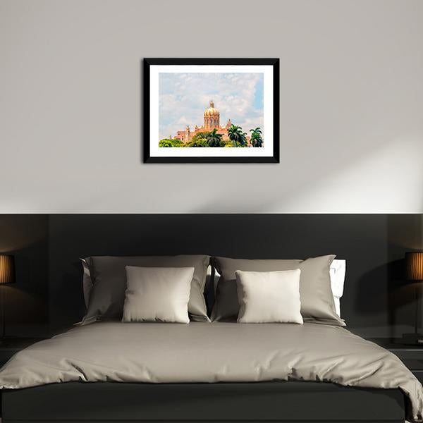Ancient Building In Cuba Panoramic Canvas Wall Art-1 Piece-36" x 12"-Tiaracle