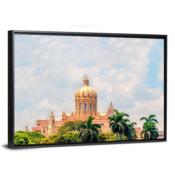 Ancient Building In Cuba Panoramic Canvas Wall Art-1 Piece-36" x 12"-Tiaracle