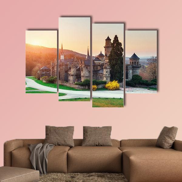 Castle In Germany Canvas Wall Art-4 Pop-Gallery Wrap-50" x 32"-Tiaracle