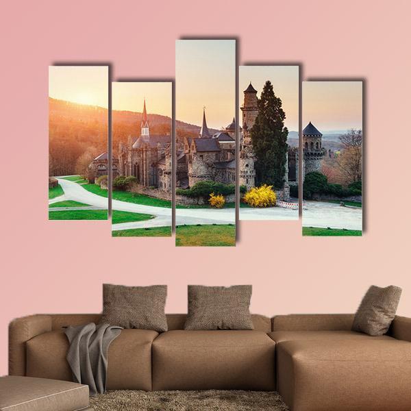 Castle In Germany Canvas Wall Art-5 Pop-Gallery Wrap-47" x 32"-Tiaracle