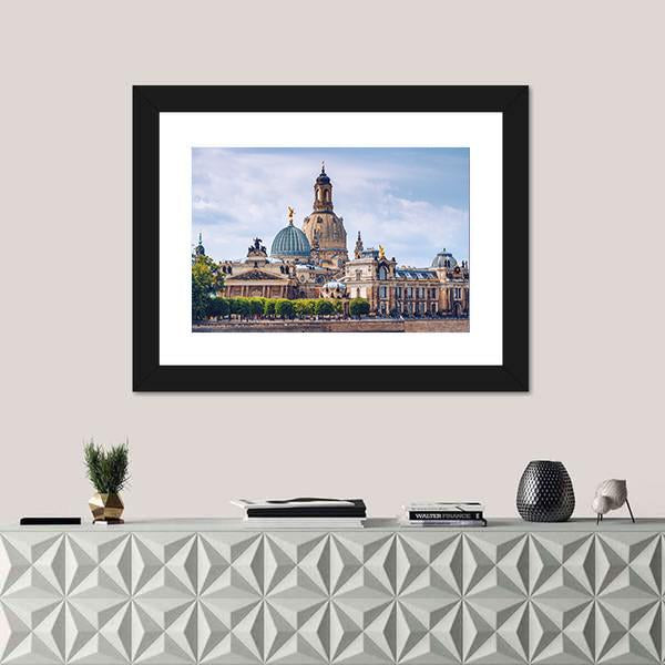 Ancient City Of Dresden Vertical Canvas Wall Art-3 Vertical-Gallery Wrap-12" x 25"-Tiaracle