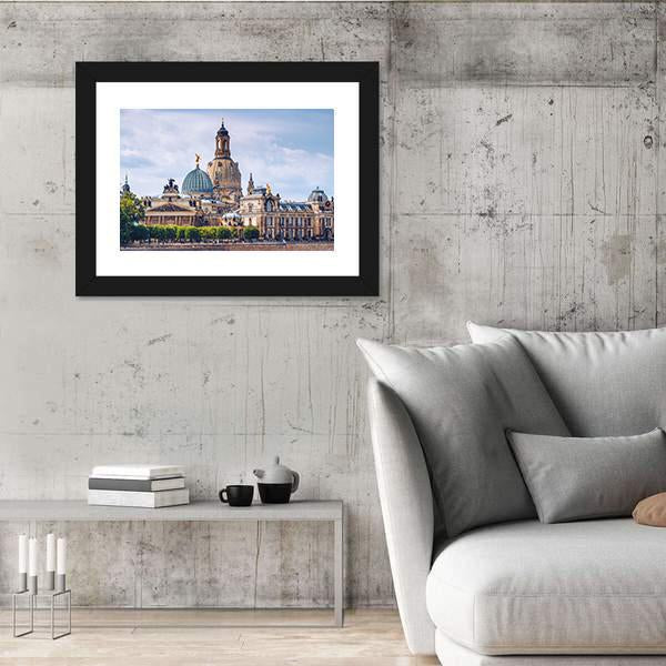 Ancient City Of Dresden Vertical Canvas Wall Art-3 Vertical-Gallery Wrap-12" x 25"-Tiaracle