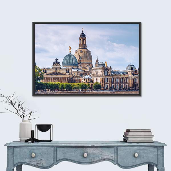 Ancient City Of Dresden Vertical Canvas Wall Art-3 Vertical-Gallery Wrap-12" x 25"-Tiaracle