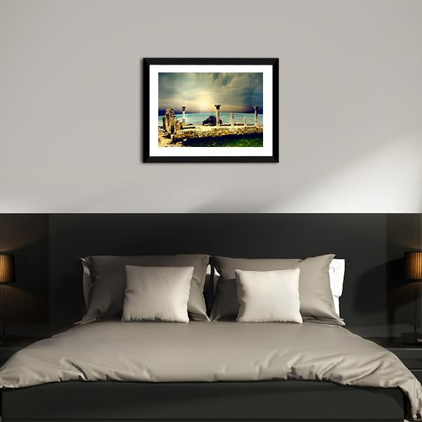Ancient Greek City Ruins Canvas Wall Art-5 Horizontal-Gallery Wrap-22" x 12"-Tiaracle