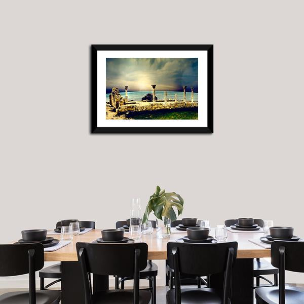 Ancient Greek City Ruins Panoramic Canvas Wall Art-1 Piece-36" x 12"-Tiaracle