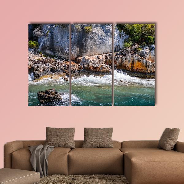 The Kekova Island Canvas Wall Art-5 Star-Gallery Wrap-62" x 32"-Tiaracle