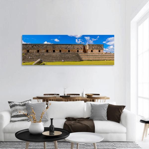 Ancient Maya City Panoramic Canvas Wall Art-1 Piece-36" x 12"-Tiaracle