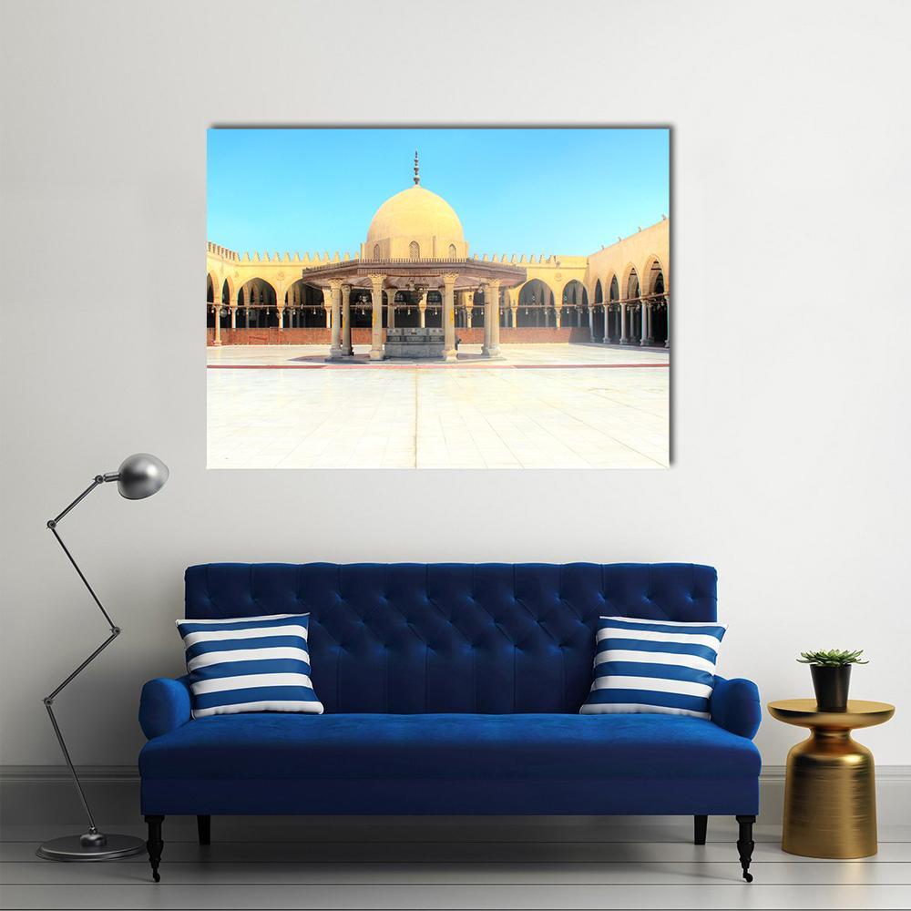 Ancient Mosque In Old Cairo Canvas Wall Art-1 Piece-Gallery Wrap-36" x 24"-Tiaracle