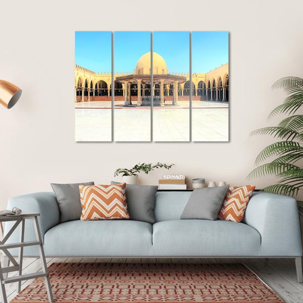 Ancient Mosque In Old Cairo Canvas Wall Art-4 Horizontal-Gallery Wrap-34" x 24"-Tiaracle
