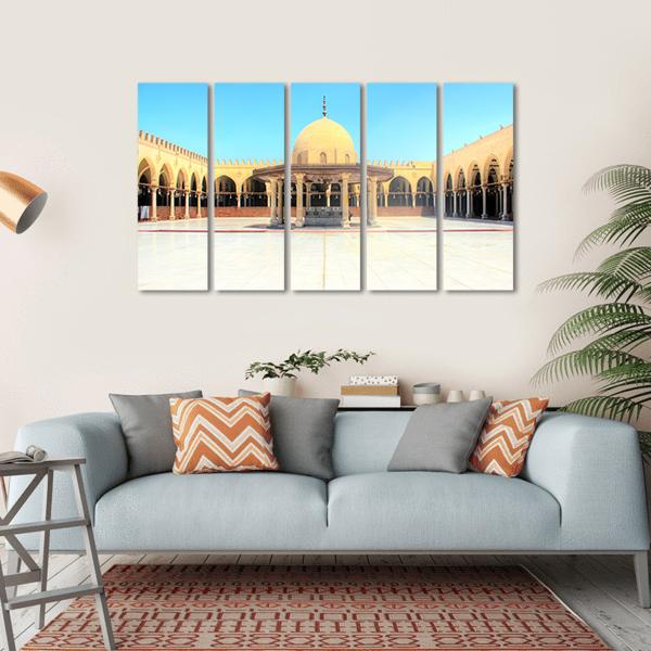 Ancient Mosque In Old Cairo Canvas Wall Art-5 Horizontal-Gallery Wrap-22" x 12"-Tiaracle