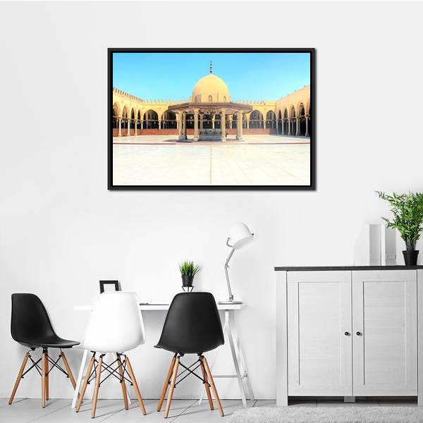 Ancient Mosque In Old Cairo Panoramic Canvas Wall Art-1 Piece-36" x 12"-Tiaracle