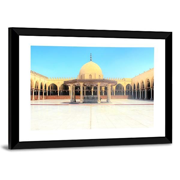 Ancient Mosque In Old Cairo Panoramic Canvas Wall Art-1 Piece-36" x 12"-Tiaracle