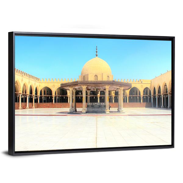Ancient Mosque In Old Cairo Panoramic Canvas Wall Art-1 Piece-36" x 12"-Tiaracle