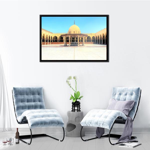 Ancient Mosque In Old Cairo Panoramic Canvas Wall Art-1 Piece-36" x 12"-Tiaracle