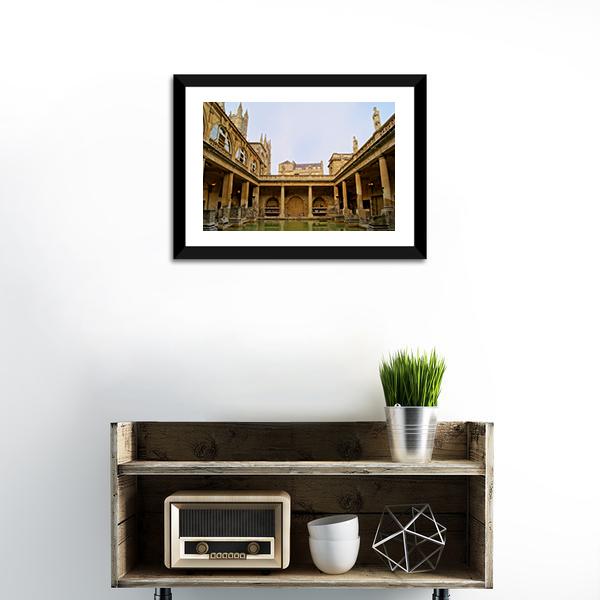 Ancient Roman Baths Canvas Wall Art-1 Piece-Framed Print-20" x 16"-Tiaracle